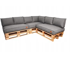 Pagalvėlės sodo baldams, paletėms, terasai, 7 asmenims, neperšlampamos, rinkinys 3x 120x80x15