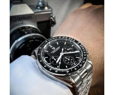 Pagani Design 1701 V3 vyriškas chronografas kvarcinis laikrodis 40 mm Vk63 kalibras nerūdijančio plieno veidrodinis safyro stiklo laikrodis 100 m atsparus vandeniui sportinis laikrodis, juodas
