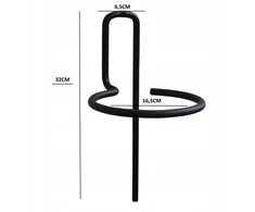 Pakabinama metalinė gėlė Loft vazonas 14cm, juodas