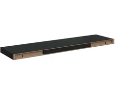 Pakabinama sieninė lentyna, juoda, 90x23,5x3,8cm, MDF, blizgi