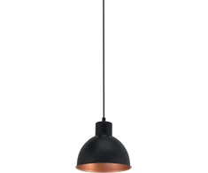 Pakabinamas šviestuvas Eglo Truro, 21 cm, E27, juodas/varinis