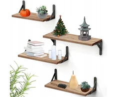 Pakabinamos lentynos, modernios, rustic loft, 4 vnt. komplektas svetainei ir kambariui