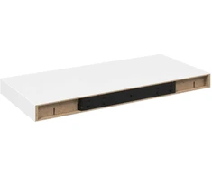 Pakabinamos sieninės lentynos, 2vnt., baltos, 50x23,5x3,8cm, MDF