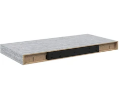 Pakabinamos sieninės lentynos, 4vnt., pilkos, 50x23,5x3,8cm, MDF