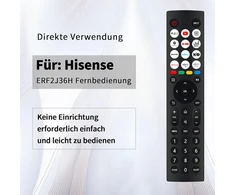 Pakeitimas Hisense nuotolinio valdymo pultui, universalus nuotolinio valdymo pultas su 9 sparčiaisiais mygtukais, suderinamas su Hisense vidaa 4k hdtv fhd qled lcd led smart televizoriais - nereikia programavimo