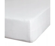 Paklodė Jersey balta 180x200 +30cm medvilninis trikotažas su guma