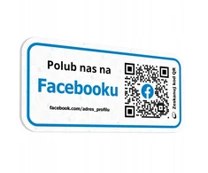 Pamėkite mus Facebook Qr 14x30 cm lipdukas #f00aqr