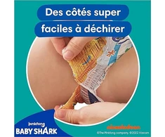 Pampers Size 4-5 sauskelnės, Splashers Baby Shark Limited Edition, 11 vnt. pakuotė, vienkartinės maudymosi sauskelnės saugiai apsaugai vandenyje (3 vnt. pakuotė)
