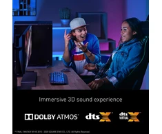 Kompiuterio kolonėlės Panasonic Sc-htb01 kompiuteriniai žaidimų garsiakalbiai su integruotu žemų dažnių garsiakalbiu (dolby Atmos ir Dts:x, Bluetooth, didelės raiškos garsas, Hdmi) juodi