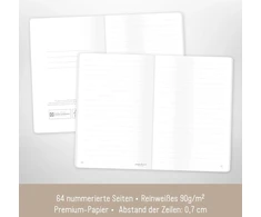 Paper&amp;you A6+ linijinis "soft rusvai gelsvas" sąsiuvinis, 64 psl.