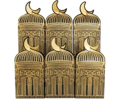 Papierdrachen 6 dovanų maišeliai Mosque juodas auksas - dovanų pakavimas - staigmena - cukraus festivalis - rinkinys 02