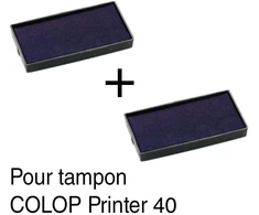 Papildomi rašalo padėkliukai antspaudams Colop Spausdintuvas 40, 59 x 23 mm – juodi (2 vnt.)