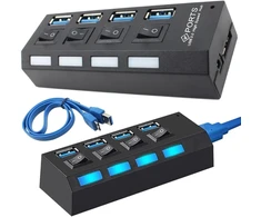Parence Usb 4 prievadų centras - Superspeed Usb 3.0, Led indikatorius