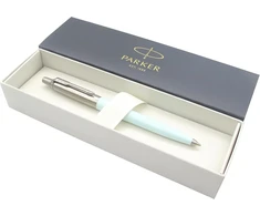 Parker Pen Jotter Premium rutulinis rašiklis, retro kolekcijos apdaila, mėlynas rašalas, dovanų dėžutė (arctic mėlynas pastel, 1 vnt.)