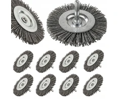 Parkside Šepetys vielinis nailoninis Ø 75 mm su 6 mm kotu, rinkinys -- 10 vnt. --