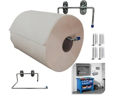 Parpyon® naujas industrialinio stiliaus tualetinio popieriaus laikiklis vonios kambariui, džiovyklė, idealiai tinka virtuvei, garažui, sporto salei, skirtas ritininio popieriaus vienkartiniams rankšluosčiams (mod.4)
