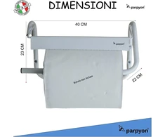 Parpyon® naujas pramoninis prie sienos montuojamas tualetinio popieriaus laikiklis vonios džiovyklės ritinėlių laikiklis idealiai tinka virtuvėje garaže sporto salėje vienkartinių popieriaus ritinių laikiklis (mod.1)