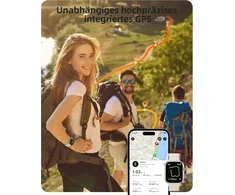 Parsonver išmanusis laikrodis vyrams ir moterims su telefono funkcija, fitneso laikrodis su integruotu Gps, 30 m atsparumas vandeniui, 100+ sporto režimų, 1,85 colio jutiklinis ekranas, širdies ritmo ir miego stebėjimas, išmanusis laikrodis