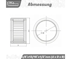Parts and Parts adatinė įvorė Sce 108 5/8"x13/16"x1/2" mm