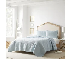 Patalynės komplektas Laura Ashley Felicity antklodžių užvalkalų komplektas, Breeze Mėlyna, King dydis