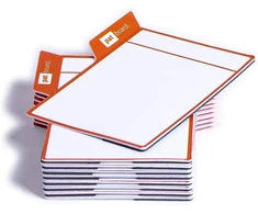 Patboard scrum lenta ir Kanban lenta - magnetinės kortelės - portretas - 16 vnt. rinkinys - oranžinė