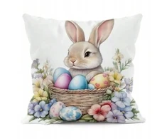 Patio Sa.co Dekoratyvinis Velykinis pagalvės užvalkalas Happy Easter, dydis 45 cm x 45 cm