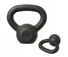 Patvarus ketlinis štangos svarelis su rankena 4kg Kzg04 Hms