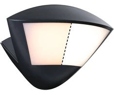 Paulmann 94864 led lauko sieninis šviestuvas zigbee 3.0 skyla su judesio davikliu, draugiškas vabzdžiams, ip44, 226 x 164 mm, reguliuojama šiluma, 10 w, 840 lm, 230 v, antracito spalvos aliuminis