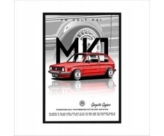 Plakatas Paveikslas ant sienos Volkswagen Golf Mk1 Vw