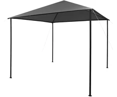 Pavėsinė, antracito spalvos, 3x3m, audinys ir plienas, 180 g/m²
