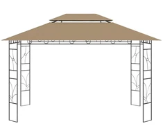Pavėsinė, taupe spalvos, 4x3x2,7m, 160g/m²