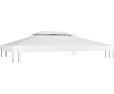 Pavėsinės uždangalas, 2 pakopų, baltas, 4x3m, 310 g/m²