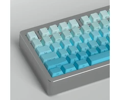 Pbt gradient keycaps 125 klavišų cherry profile heat sublimation keycap, skirti mx cherry mechaninei klaviatūrai (violetinė gradient)