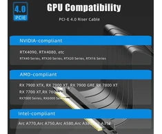 Pcie 4.0 x16 prailginimo laidas, 150mm