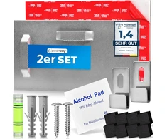Pearway™ profesionalus veidrodžio pakabukas su priedais i maksimalus laikymas dėl 3m juostos i veidrodžio laikiklis i veidrodžio pakabukas i pakabukas akrilo stiklo paveikslams i veidrodžio tvirtinimas prie sienos i paveikslų kabliukai