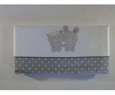 Pekitas Bebe 3 dalių patalynės komplektas 60 x 120 cm 100% medvilnės flanelė pilka