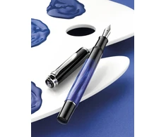 Pelikan M205 plunksnakotis Classic 205 Ef plunksna dovanų dėžutėje, mėlynas marmuras