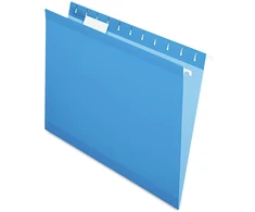 Pendaflex sustiprintos pakabinamosios bylos, letter formatas, mėlynos, 1/5 išpjova, 25/dėž. (4152 1/5 Blu)