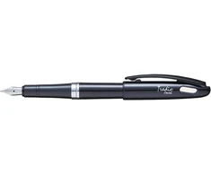 Pentel Tradio Fountain Pen Juodas and Baltas Edition su aukštos kokybės trf94 a-c iridžio plunksnos korpusu, juodas