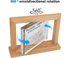 Periodinė elementų lentelė su tikrais elementais, 21 x 16 x 5,5 cm akrilo periodinė 83 elementų lentelė su 360° besisukančiu stovu, chemijos elementų studijų plakatas, periodinės lentelės ekranas, mokymo priemonė