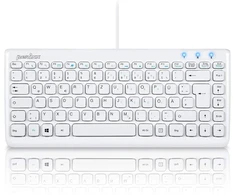 Perixx 407 W de, mini klaviatūra – Qwertz klaviatūra – Usb – Piano Baltas