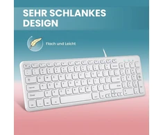 Perixx Periboard-213w Usb klaviatūra su skaičių bloku, balta