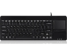Perixx Periboard-515 H Plus klaviatūra su jutikliniu kilimėliu (qwerty Us išdėstymas), laidinis Usb jungtis su 2 x Usb šakotuvais, tinka profesionaliam ar pramoniniam naudojimui