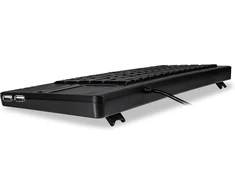 Perixx Periboard-515 H Plus klaviatūra su jutikliniu kilimėliu (qwerty Us išdėstymas), laidinis Usb jungtis su 2 x Usb šakotuvais, tinka profesionaliam ar pramoniniam naudojimui