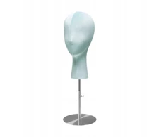 Perukų stovas namų dekorui reguliuojamas manekeno galvos modelis hairpieces stand mėlynas