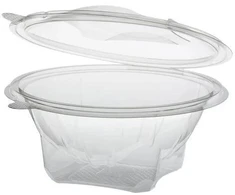 Pet salotų indelio pakuotė su dangteliu 750ml - 50vnt