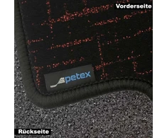 Petex Modernus automobilio kilimėlis, aukščiausios kokybės, galinis, raudonas, 1 vnt.
