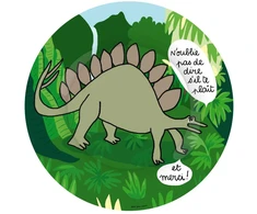 Petit Jour Paris - desertinė lėkštė Dinosaur Stegosaurus - puikiai tinka desertui!