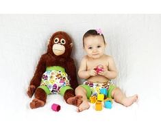 Petit Lulu užmaunamos kelnaitės S dydis (4-7kg) kelnaitėms-sausklenėms (pelėdos)