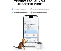 Petkit kačių girdykla, belaidis šunų vandens dozatorius, 3l kačių šunų girdykla, išmanus valdymas programėle, 26 db itin tylus, 83 dienų baterijos veikimo laikas